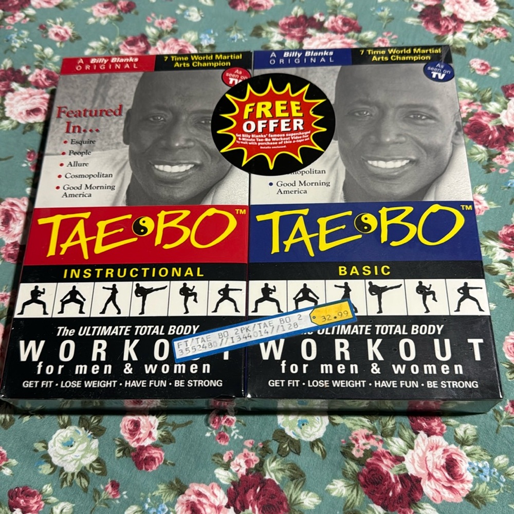 TAE BO 📼 two pack VHS videos (unopened)! Workout instructor Billy Blanks! 🥋VHS